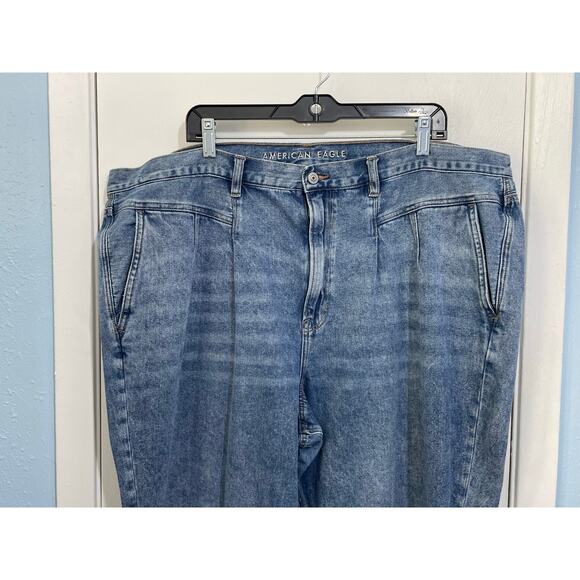 American Eagle Jeans Plus Size 24 Short Mom Jeans High Rise Pleated Festival 90s - Picture 2 of 7